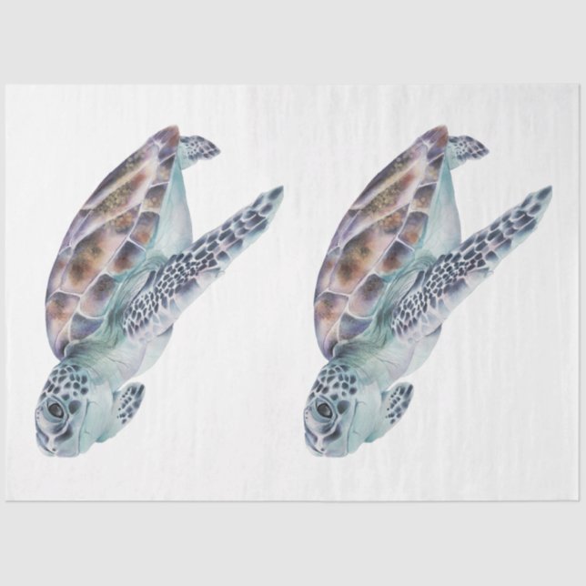 Design der Unterwasserfarbenserie 22 Seidenpapier (Vorderseite)