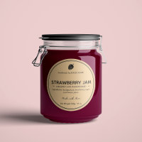 Design der Verpackung von Strawberry Jam Jar Label