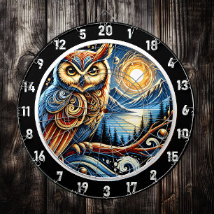 Design der verzauberten Nocturnal Owl Dartboard Dartscheibe