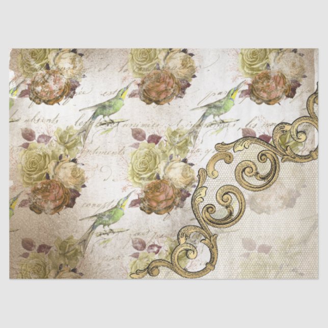 Design der Verzierten Papierserie Ephemera 11 Seidenpapier (Vorderseite)