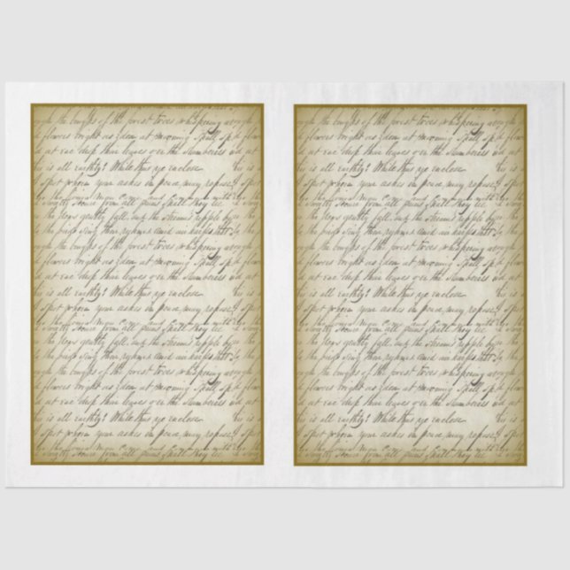 Design der viktorianischen Shabby Chic-Serie 12 Seidenpapier (Vorderseite)