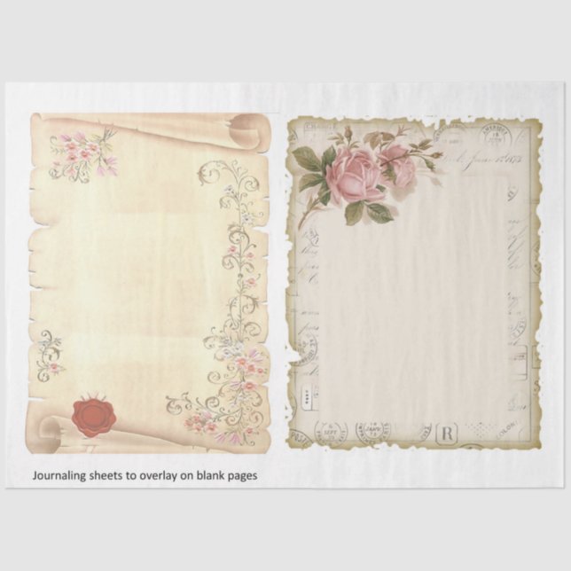Design der viktorianischen Shabby Chic-Serie 8 Seidenpapier (Vorderseite)