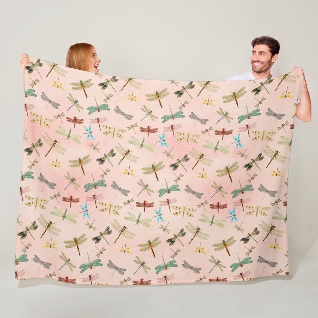 Design der Vintagen Drachenfliegen der Serie 3 Fleecedecke (Beispiel)