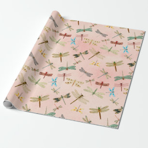Design der Vintagen Drachenfliegen der Serie 3 Geschenkpapier