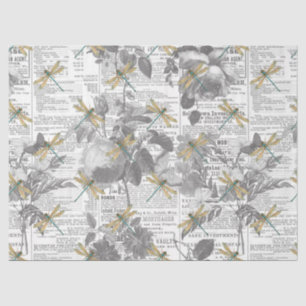 Design der Vintagen Libellen-Serie 16 Seidenpapier
