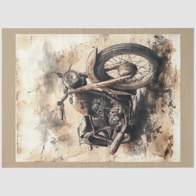 Design der Vintagen Motorräder 7 Seidenpapier (Vorderseite)