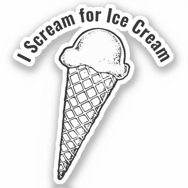 Design der Vinyl-Aufkleber für Eiscreme Aufkleber (Vorderseite)