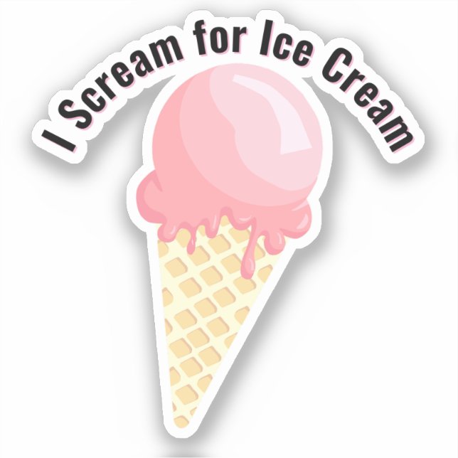 Design der Vinyl-Aufkleber für Eiscreme Aufkleber (Vorderseite)