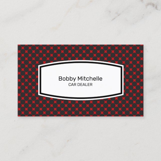 Design der Visitenkarte des Kfz-Händlers (Vorderseite)
