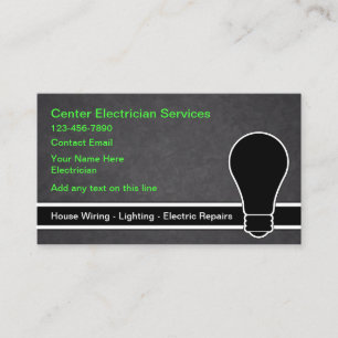 Design der Visitenkarte für Elektrotechnik