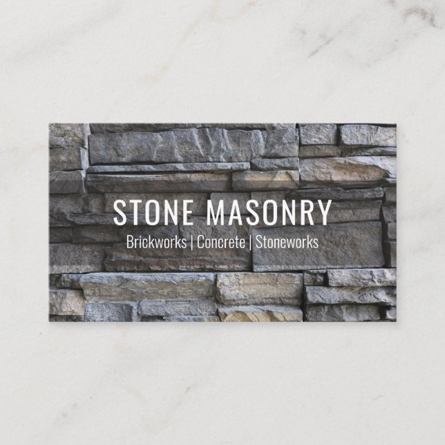  Design der Visitenkarte Stone Mauerwerk (Vorderseite)