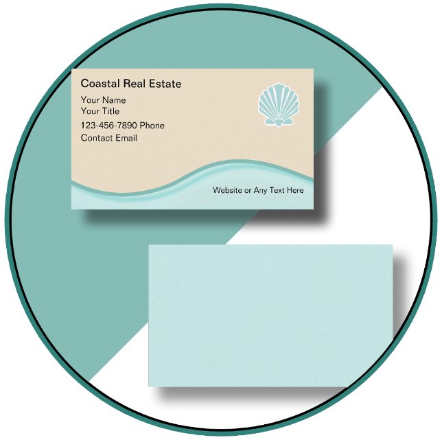 Design der Visitenkarten für Beach Realtor Visitenkarte (Von Creator hochgeladen)