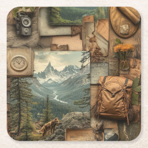 Design der Wanderkunst Rechteckiger Pappuntersetzer