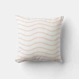 Design der Wavy Lines in weißer und pfirsichfarben Kissen