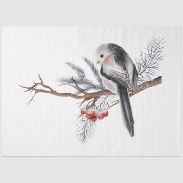 Design der Weihnachtsbird-Serie 1 Seidenpapier (Vorderseite)