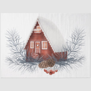 Design der Weihnachtsbird-Serie 8 Seidenpapier