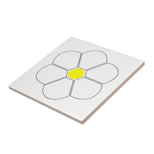 Design der weißen Blume Fliese