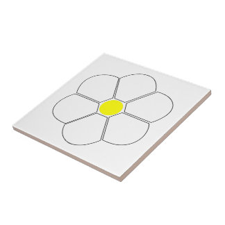 Design der weißen Blume Fliese