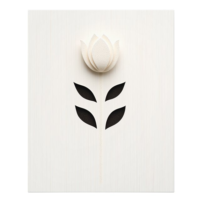 Design der weißen Blume Fotodruck (Vorne)