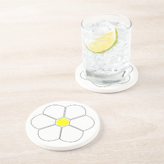 Design der weißen Blume Getränkeuntersetzer
