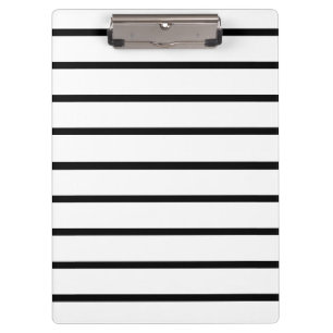 Design der weißen und schwarzen Streifen Klemmbrett