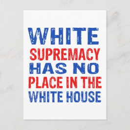 Design der weißen Vorherrschaft Postkarte