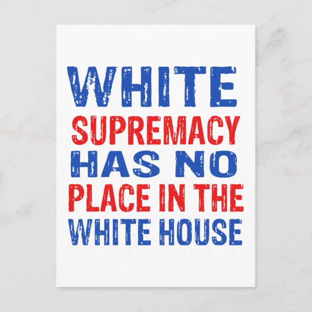 Design der weißen Vorherrschaft Postkarte (Vorderseite)