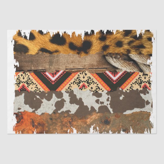 Design der Western-Serie 12 Seidenpapier (Vorderseite)