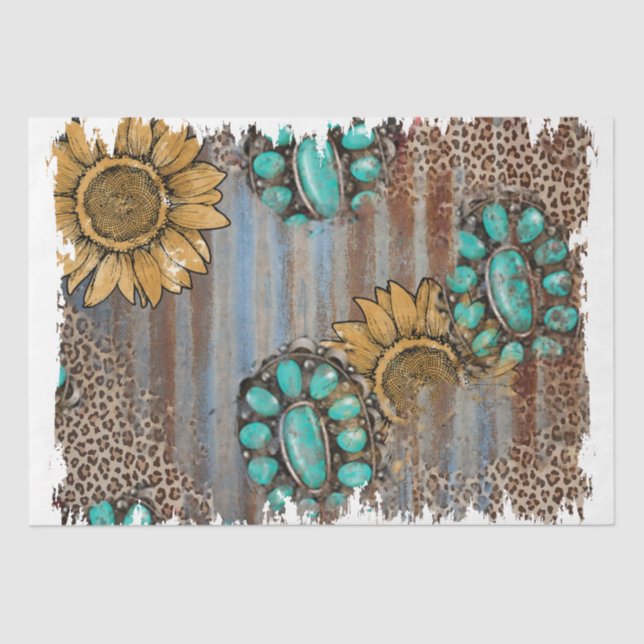 Design der Western-Serie 15 Seidenpapier (Vorderseite)