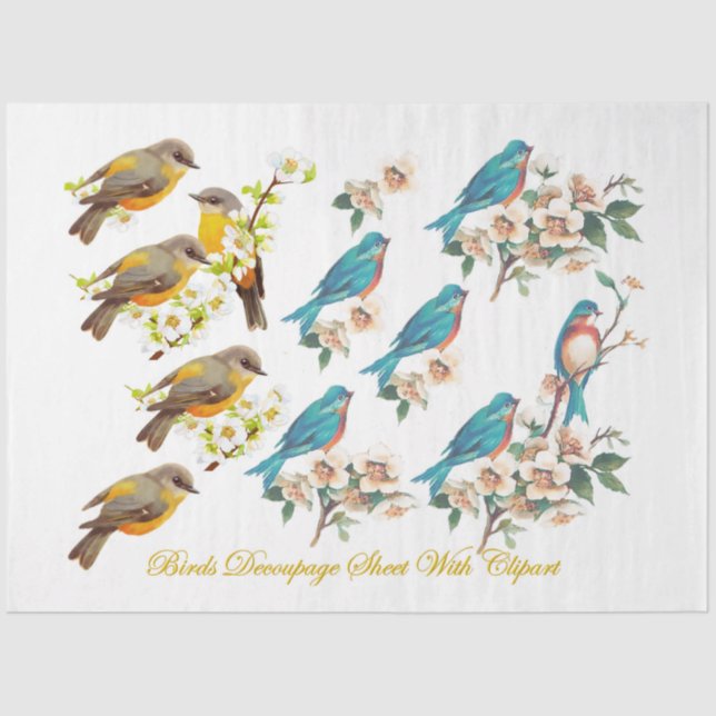 Design der Wild Bird-Serie 8 Seidenpapier (Vorderseite)