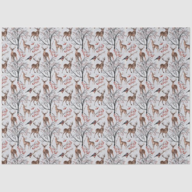 Design der Winterwaldlandserie 3 Seidenpapier (Vorderseite)