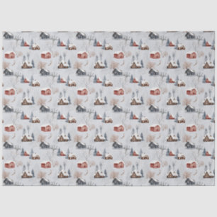 Design der Winterwaldlandserie 9 Seidenpapier