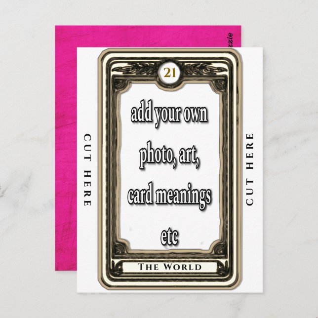Design der World Tarot Card Postkarte (Vorne/Hinten)