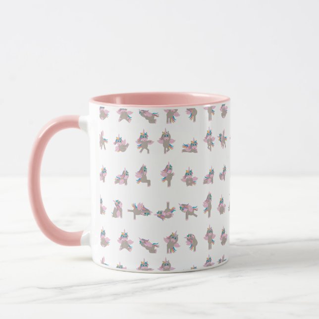 Design der Yoga-Posen für Einhorn Tasse (Links)
