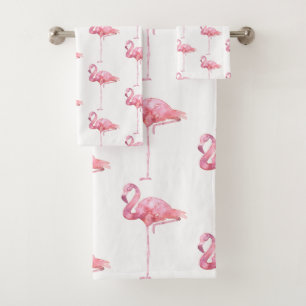 Design der Zender Flamingo Serie 1 Badhandtuch Set