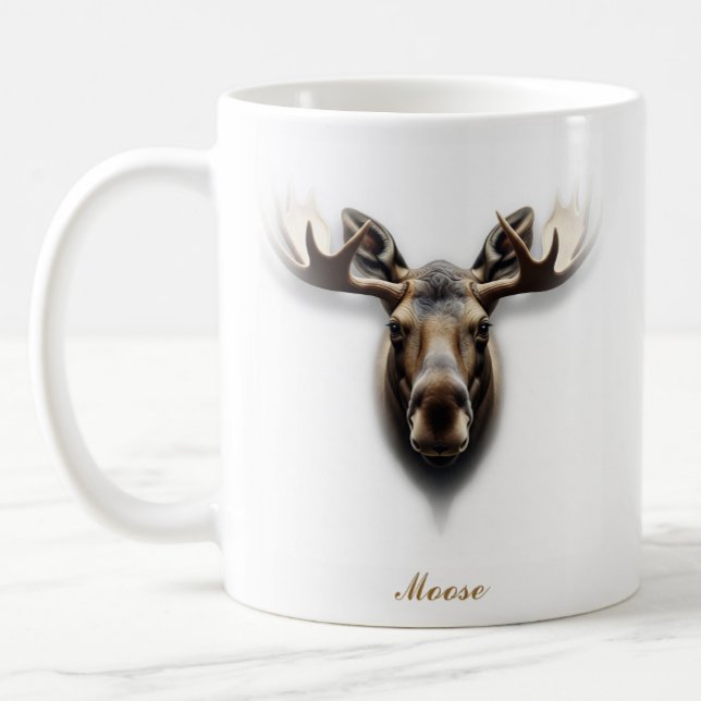 Design der zweiseitigen Elchkaffee-Tasse Kaffeetasse (Von Creator hochgeladen)