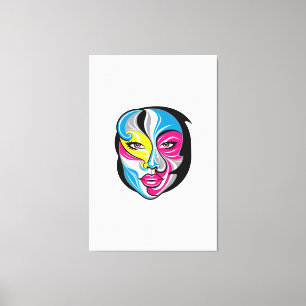 Design des abstrakten Face Art Logos Leinwanddruck