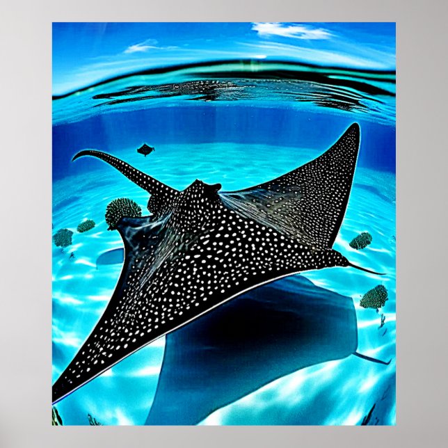 Design des Adlerrachs unter Wasser Poster (Vorne)