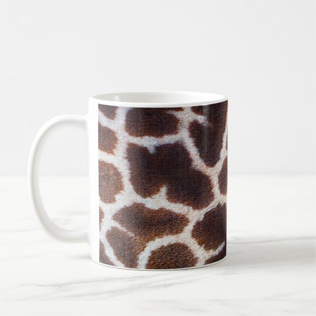 Design des afrikanischen Wildtieres Giraffe-Pelz-F Tasse (Links)