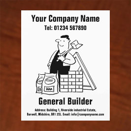 Design des allgemeinen Builds-Cartoon Flyer