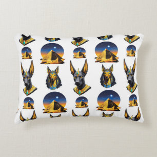 Design des alten Ägypten Pyramide Anubis Muster Dekokissen