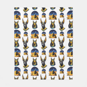 Design des alten Ägypten Pyramide Anubis Muster Fleecedecke