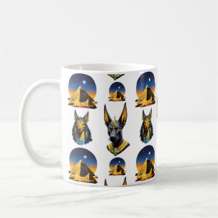 Design des alten Ägypten Pyramide Anubis Muster Kaffeetasse
