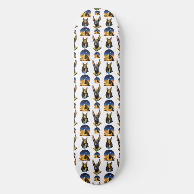 Design des alten Ägypten Pyramide Anubis Muster Skateboard (Vorderseite)