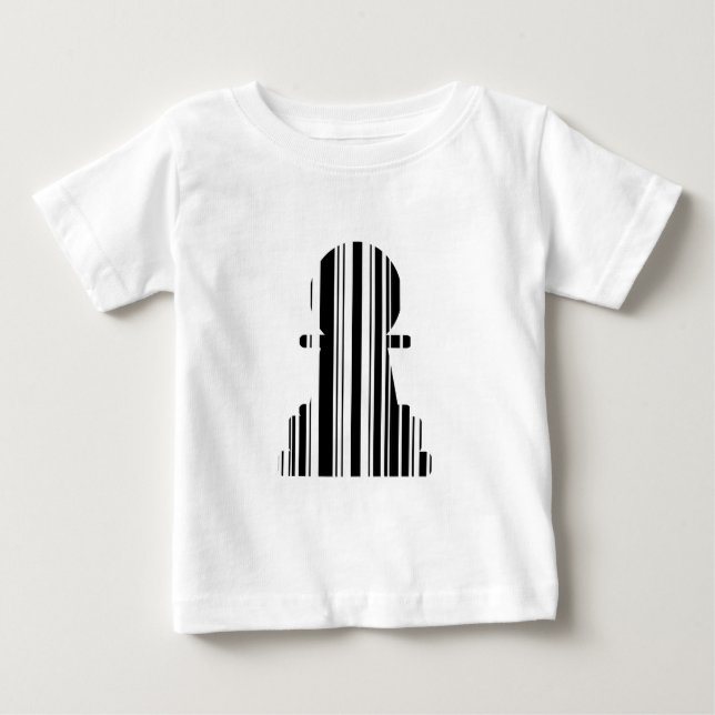 Design des BAR CODE-Schachstückmusters Baby T-shirt (Vorderseite)