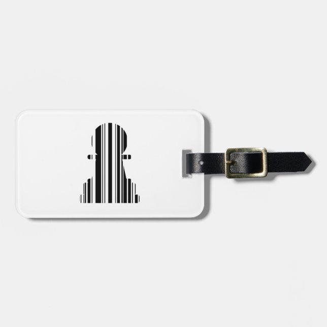 Design des BAR CODE-Schachstückmusters Gepäckanhänger (Vorderseite horizontal)