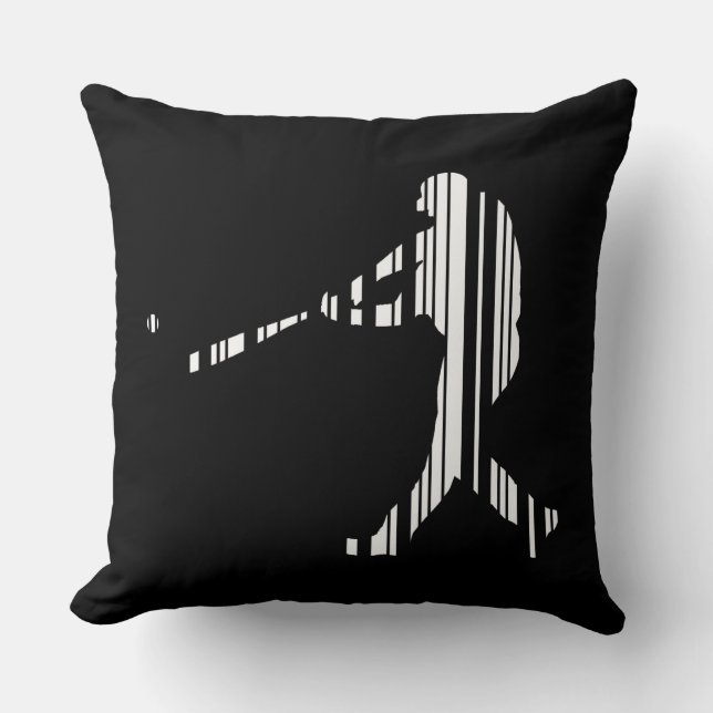 Design des BASEBALL BAR CODE Sports Player Kissen (Vorderseite)
