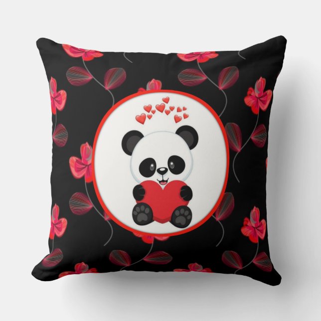 Design des Beauty Panda Kissens Kissen (Vorderseite)