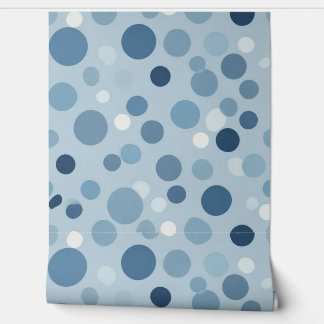 Design des Blue Polka Dot Tapete
