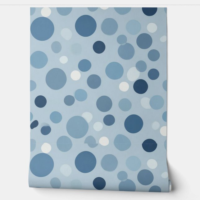 Design des Blue Polka Dot Tapete (Abrollen)